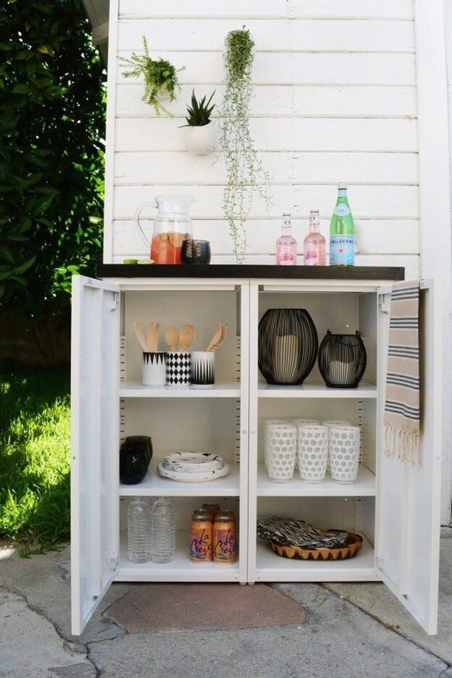 Custom Tile Metal Buffet Station