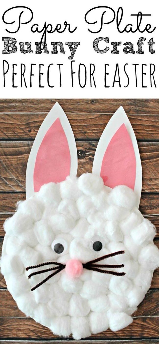 Colorful Paper Plate Bunnies