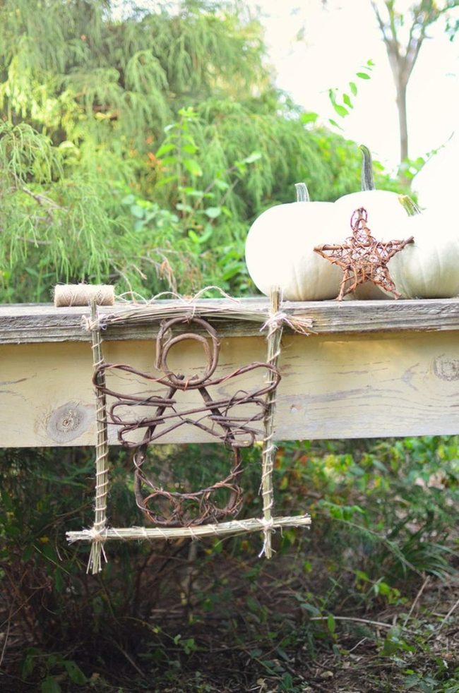White Pumpkins On Weathered Wood