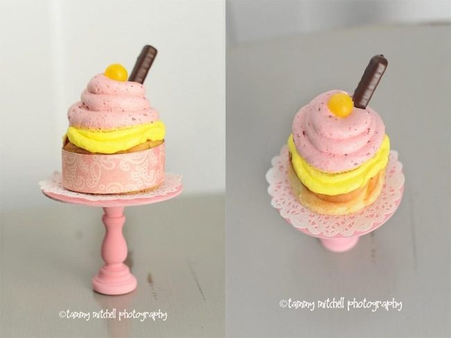 Pink And Yellow Frosting Swirls