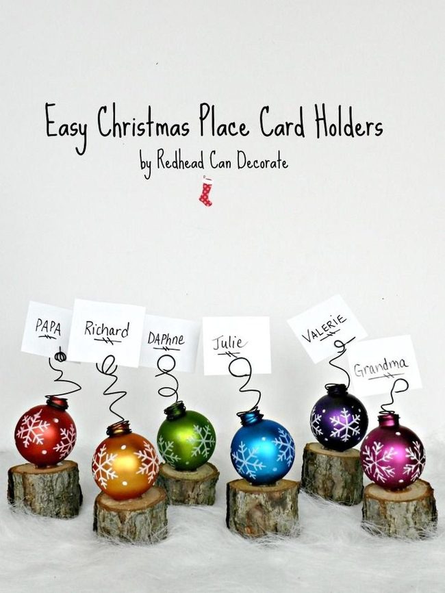 Colorful Ornament Name Holders