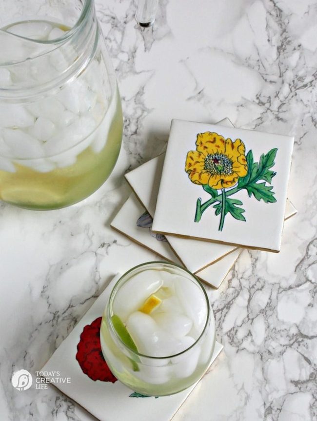 Bright Yellow Lemonade On Marble
