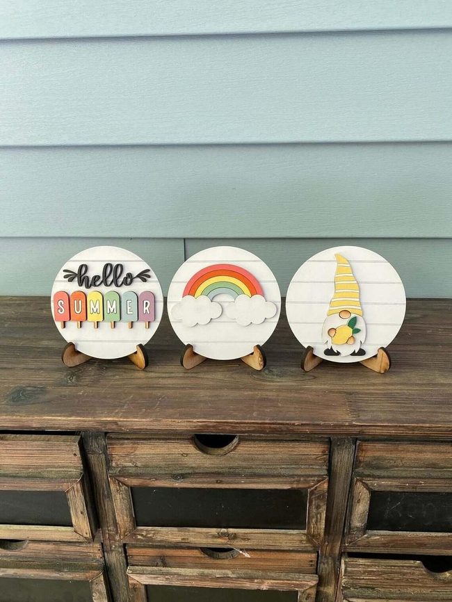 Laser-Cut Shiplap Summer Signs