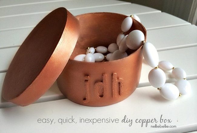 Copper Box With Personalized Monogram
