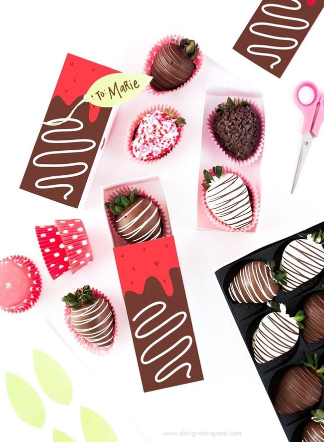 Red And White Strawberry Chocolates