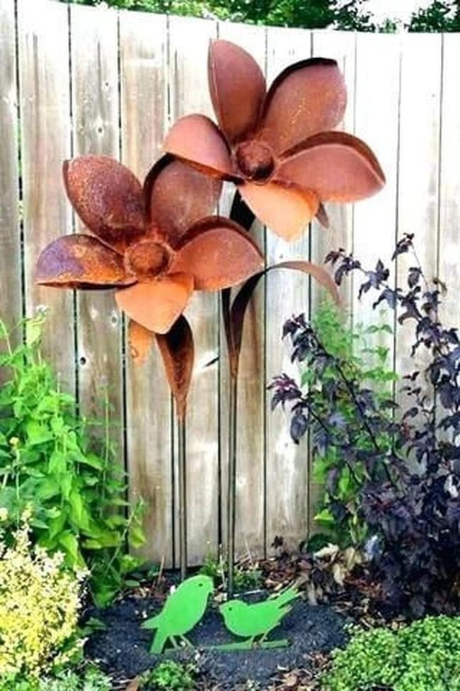 Rusty Metal Blooms Towering High