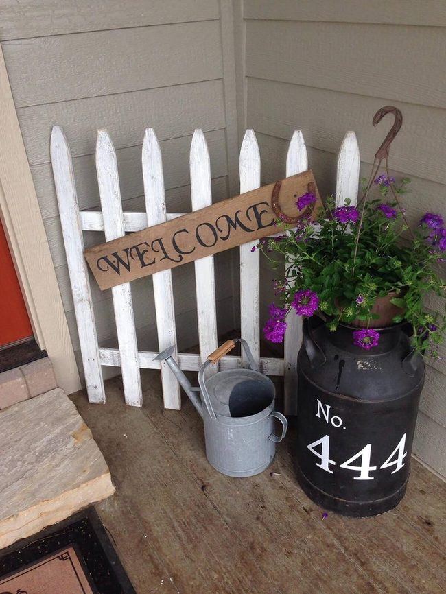 White Picket Fence Wooden Sign