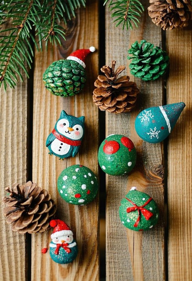 Glittered Pinecone Centerpieces