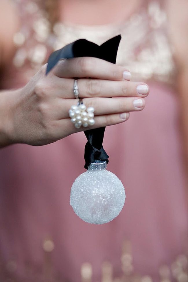 Pearlescent Spheres With Black Ribbons
