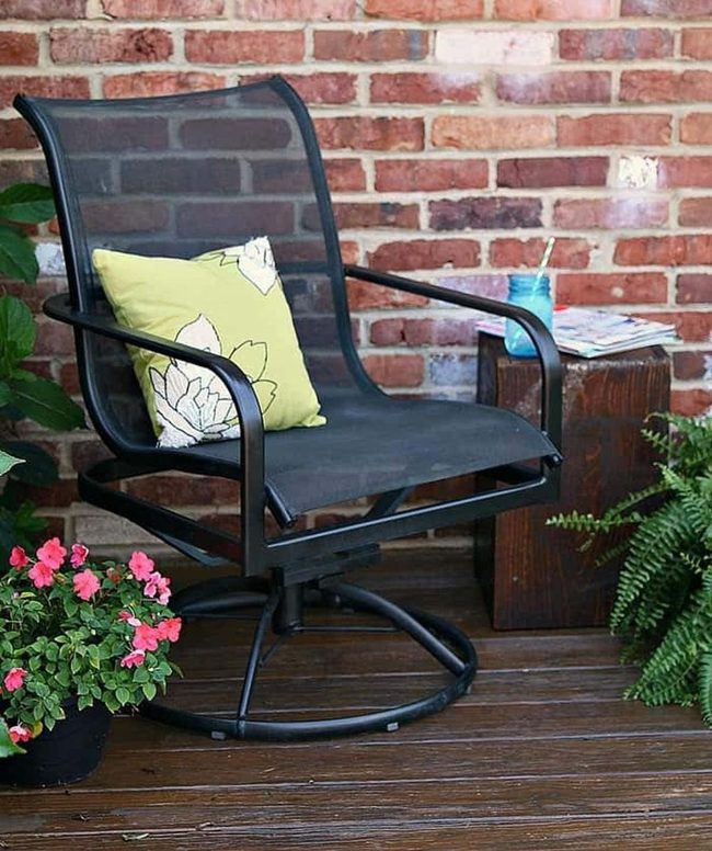 Outdoor Paint Revives Worn Furniture