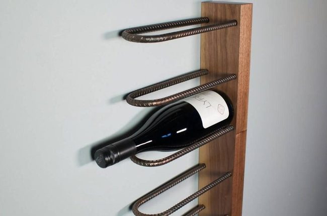 Raw Wood And Iron Wine Display