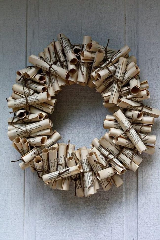 Rolled Paper Wreath Statement
