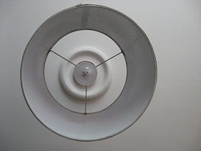 White Mesh Geometric Light Fixture