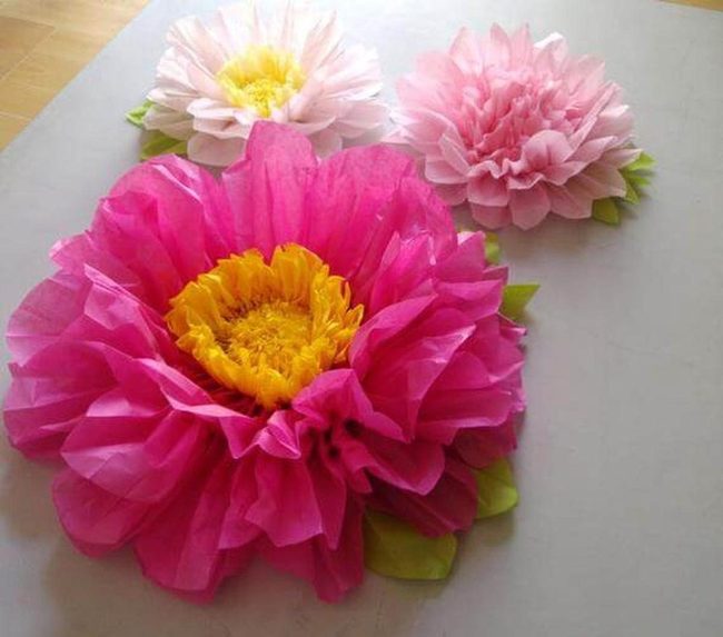 Hot Pink Oversized Flower Trio