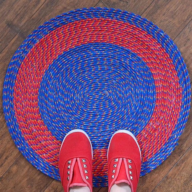 Red Shoes On Woven Straw