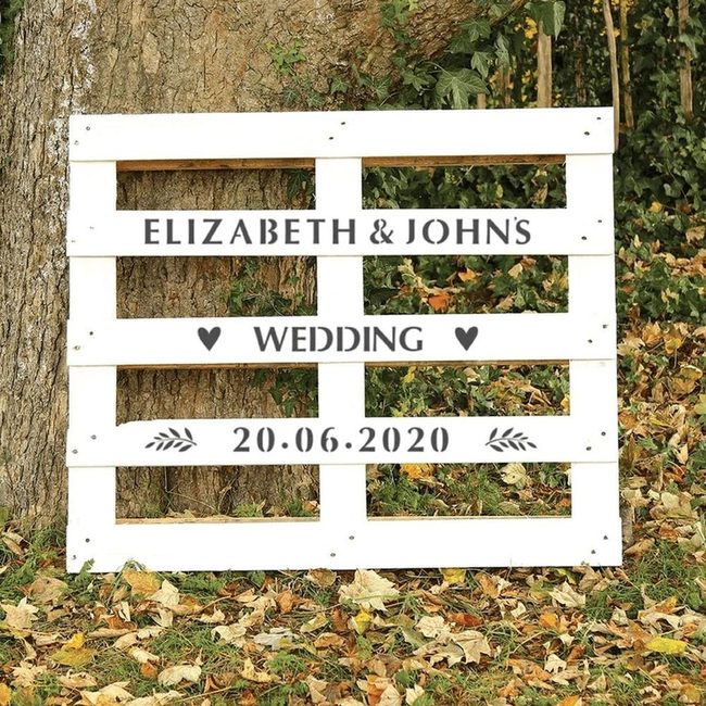 Handmade Wedding Signs With Stencil Letters
