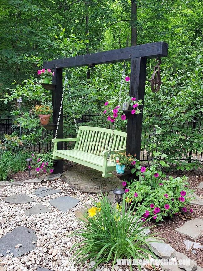 Blooming Swing Garden Oasis