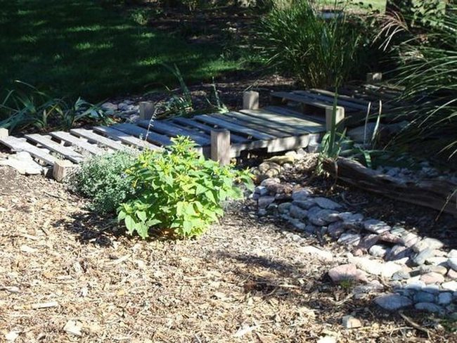 Raw Wood Garden Pathway