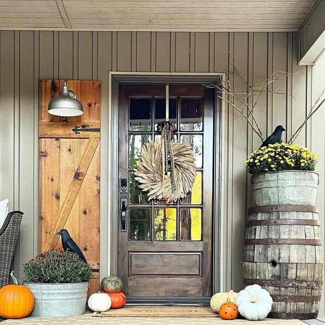 Autumn Pumpkins Meet Grey Floors