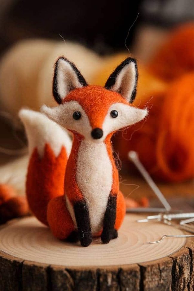Wool Figures Through Needle Sculpting