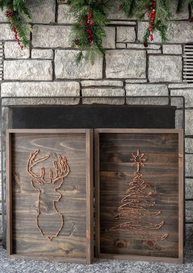 Copper Wire Art Stone Wall