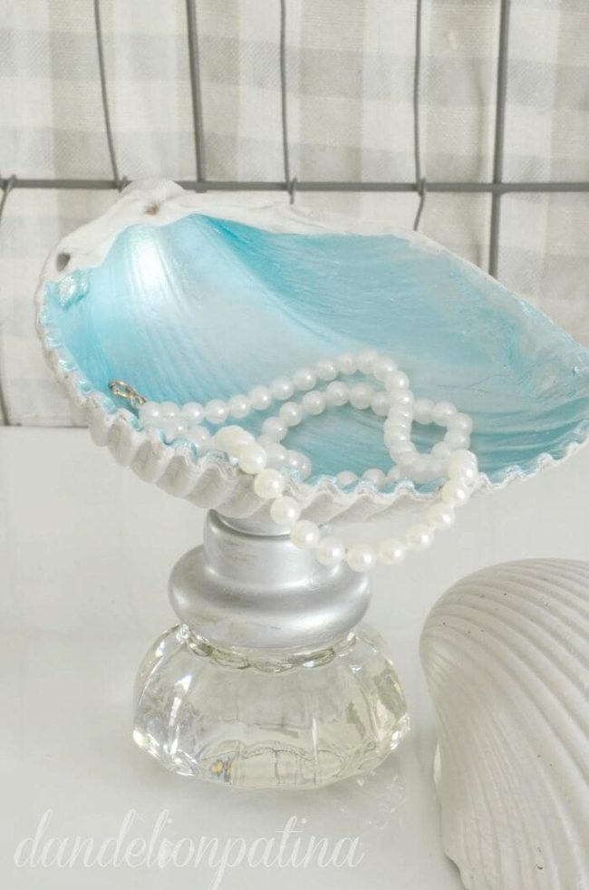 Blue Shell Jewelry Organizer