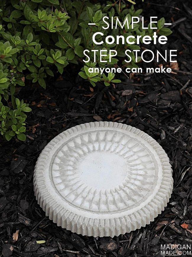 Concrete Stones With Pressed Flowers