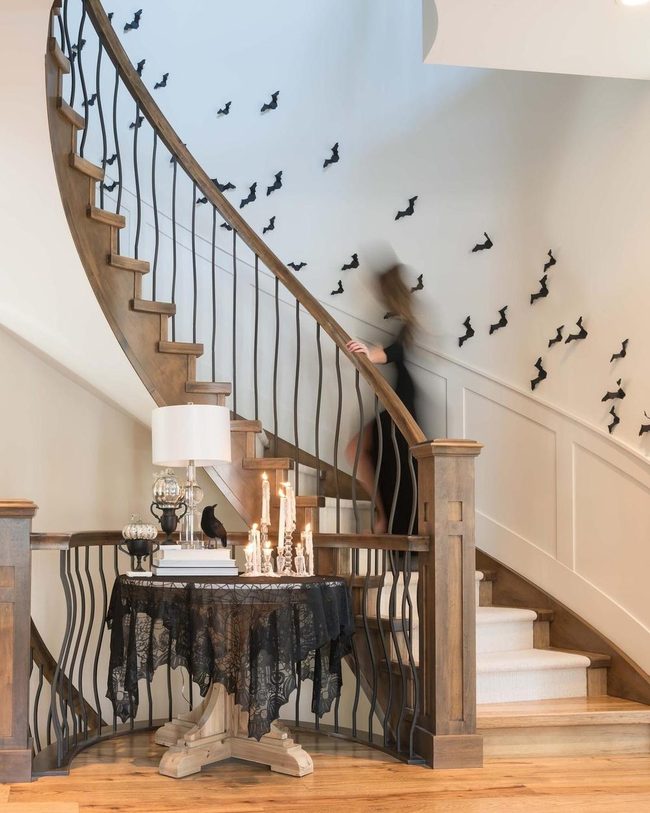 Black Paper Bats In Flight