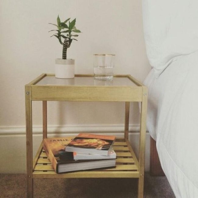 Metallic Gold Bedside Elegance