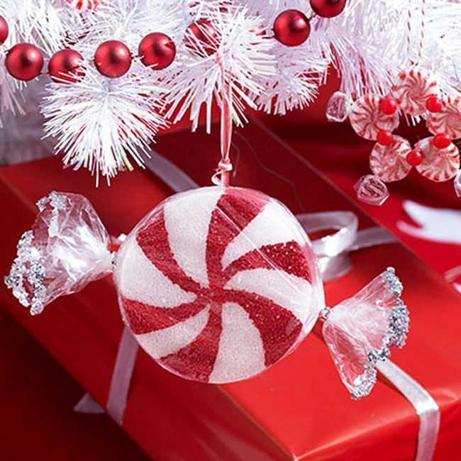 Sparkling Red Candy Ornament