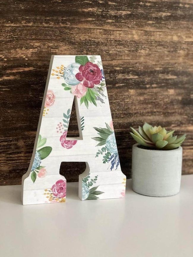 Handcrafted Wooden Letters Custom Patterns