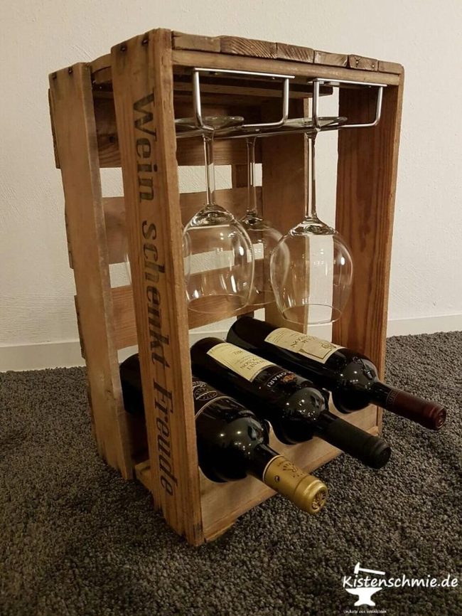 Vintage Three Bottle Wine Rack