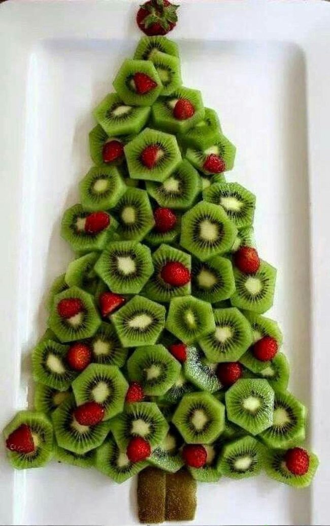 Brilliant Green Kiwi Christmas Platter