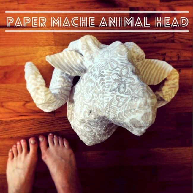 Papier-Mâché Animal Sculpture Heads