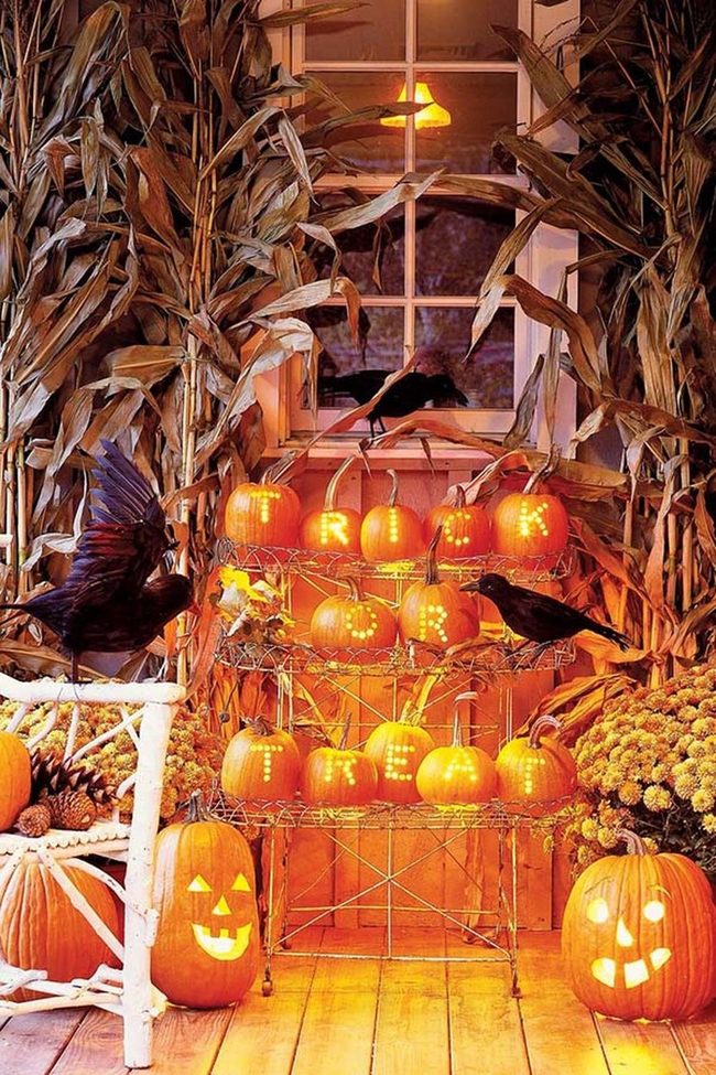 Lettered Pumpkins Welcome Message