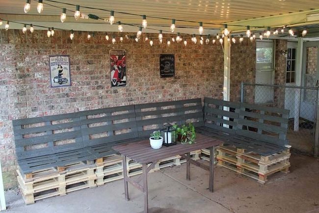 Moveable Pallet Benches Two-Seater