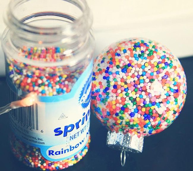 Rainbow Sprinkles In Glass Jars