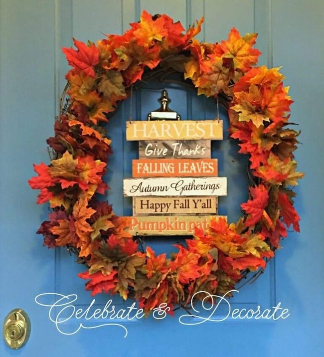 Grapevine Circle With Autumn Sign