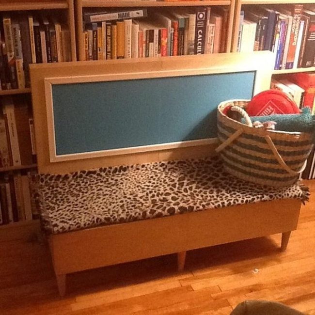 Leopard Print Reading Bench