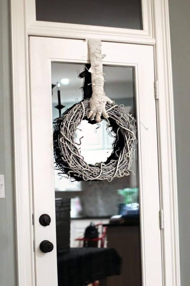 Skeletal Hand Branch Wreath