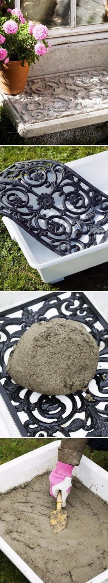 Concrete Block Flower Display
