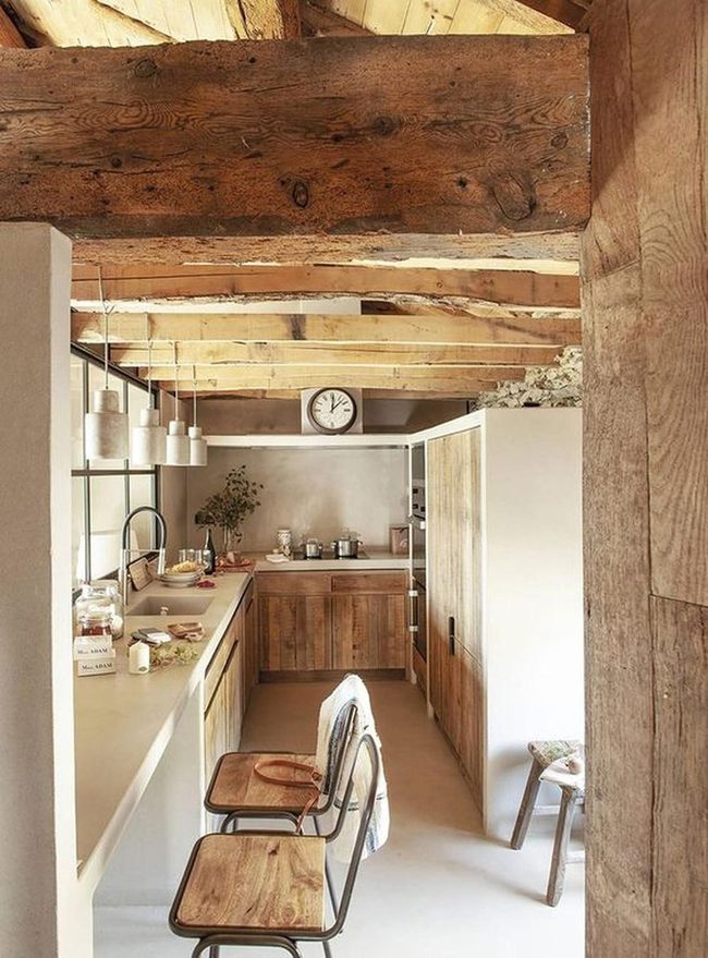 Ceiling Beams Warm Kitchen Sanctuary