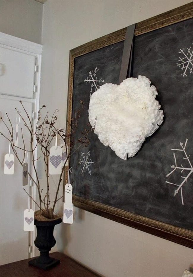 Coffee Filter Heart Wreath