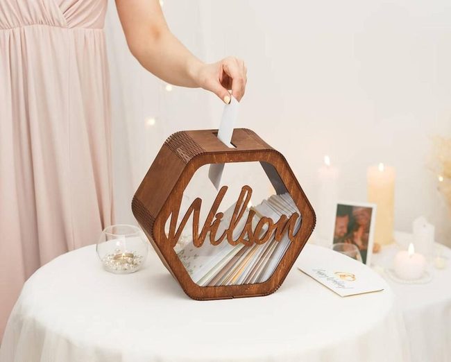 Engraved Wood Family Name Keeper