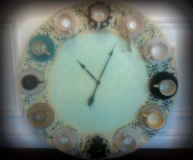 Ceramic Teacup Clock Face