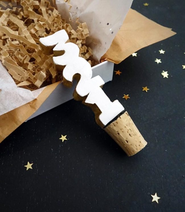 White Letters Gold Stars Cork