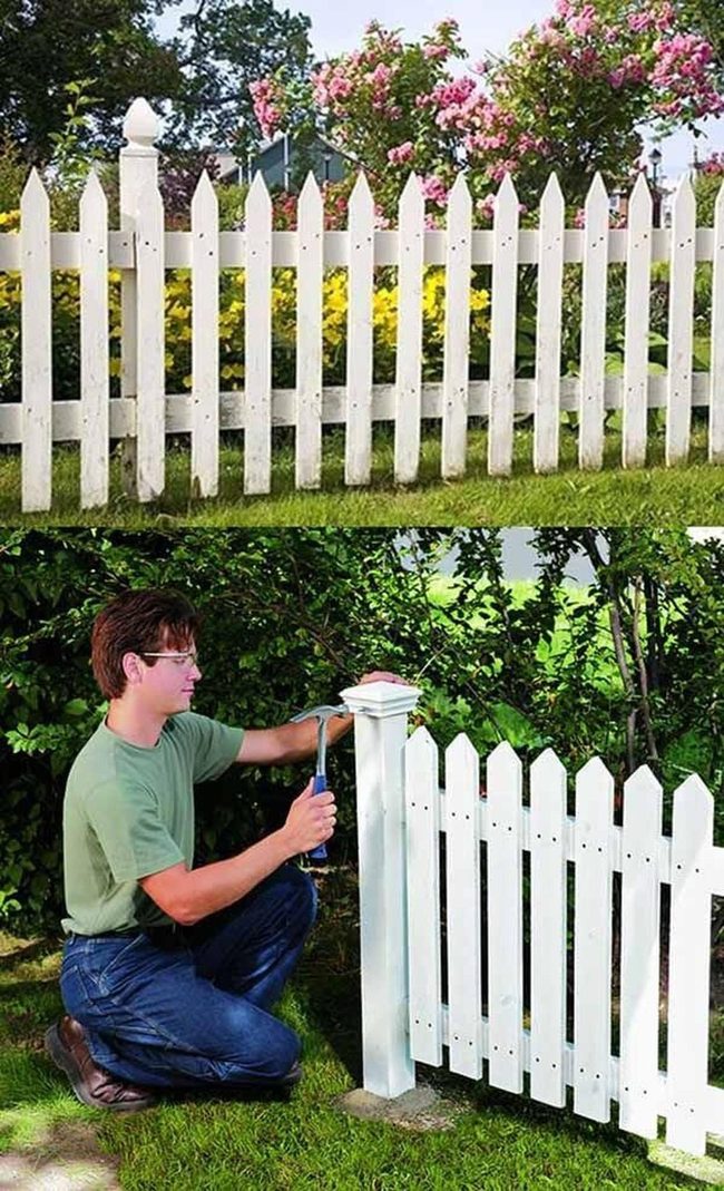 Crisp White Picket Fences