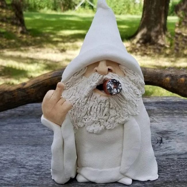 Grinning Garden Gnomes Ceramic Charm