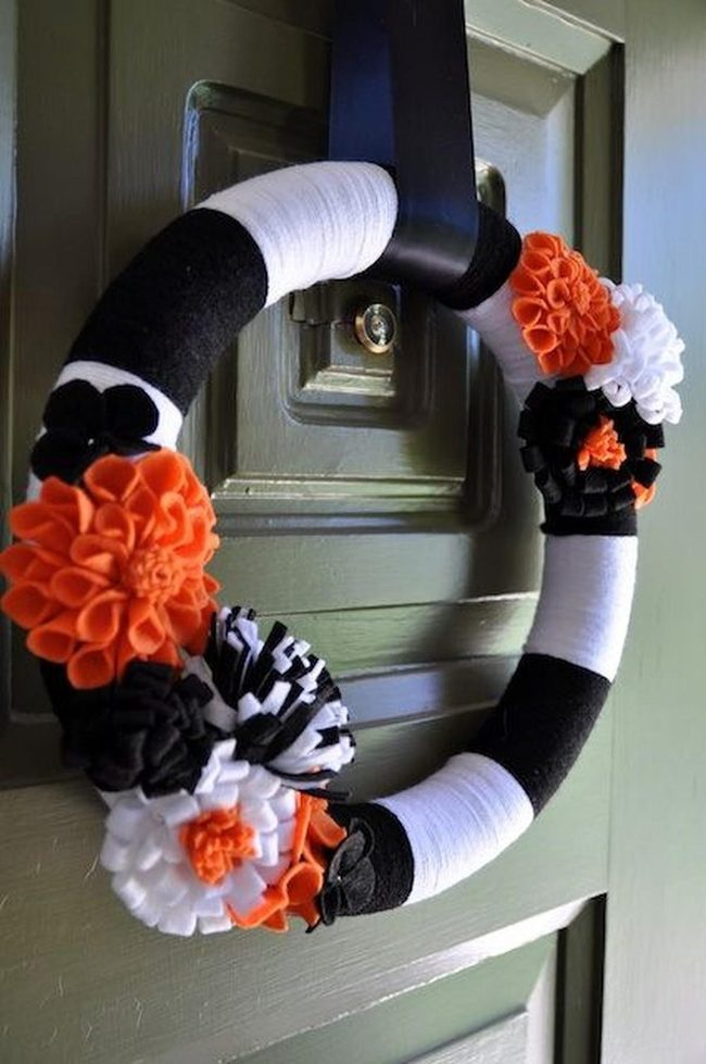 Orange Flowers Meet Bold Stripes