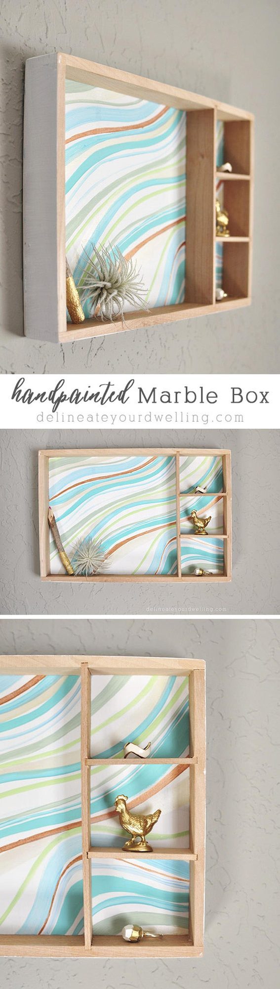 Hand-Painted Waves Meet Gold Treasures